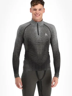 BL Top Turtle Neck L/S Half Zip Performance Warm Blackcomb skipully heren