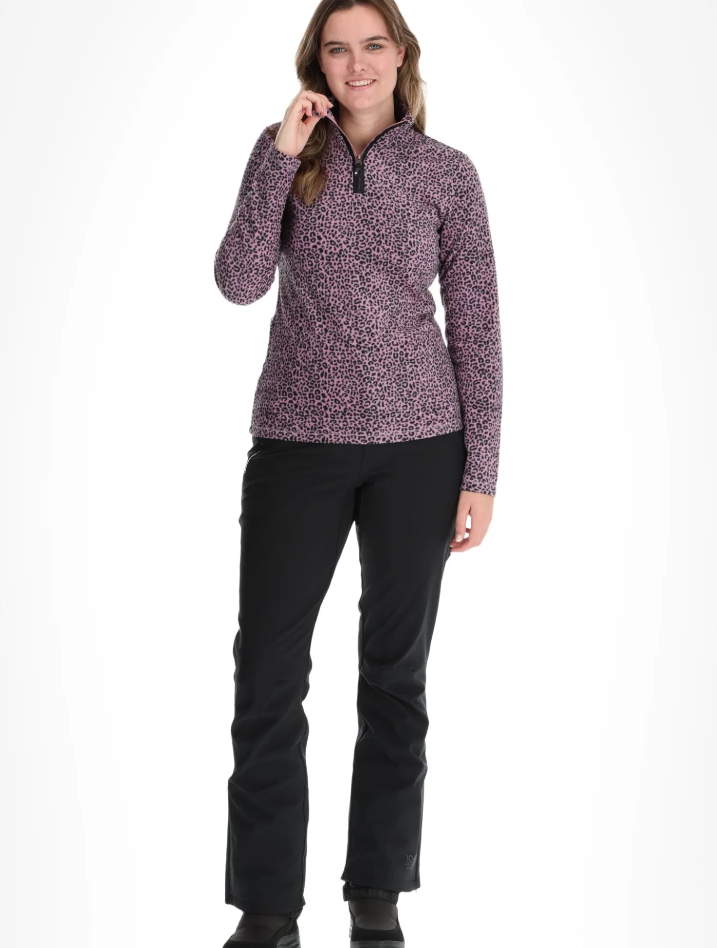 PRTRefuzzy 1/4 Zip Active Top skipully dames