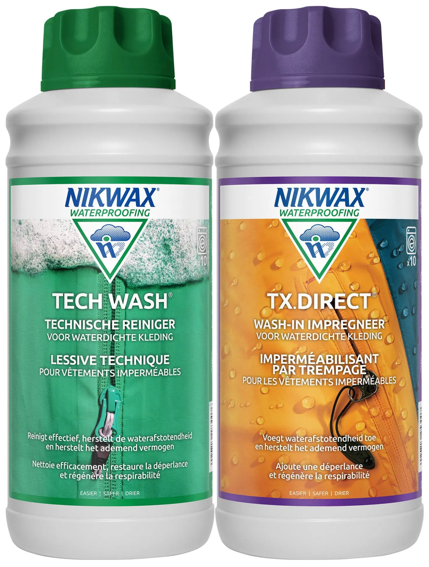 Twin 1 liter tech wash en TX direct was- & impregneermiddel unisex