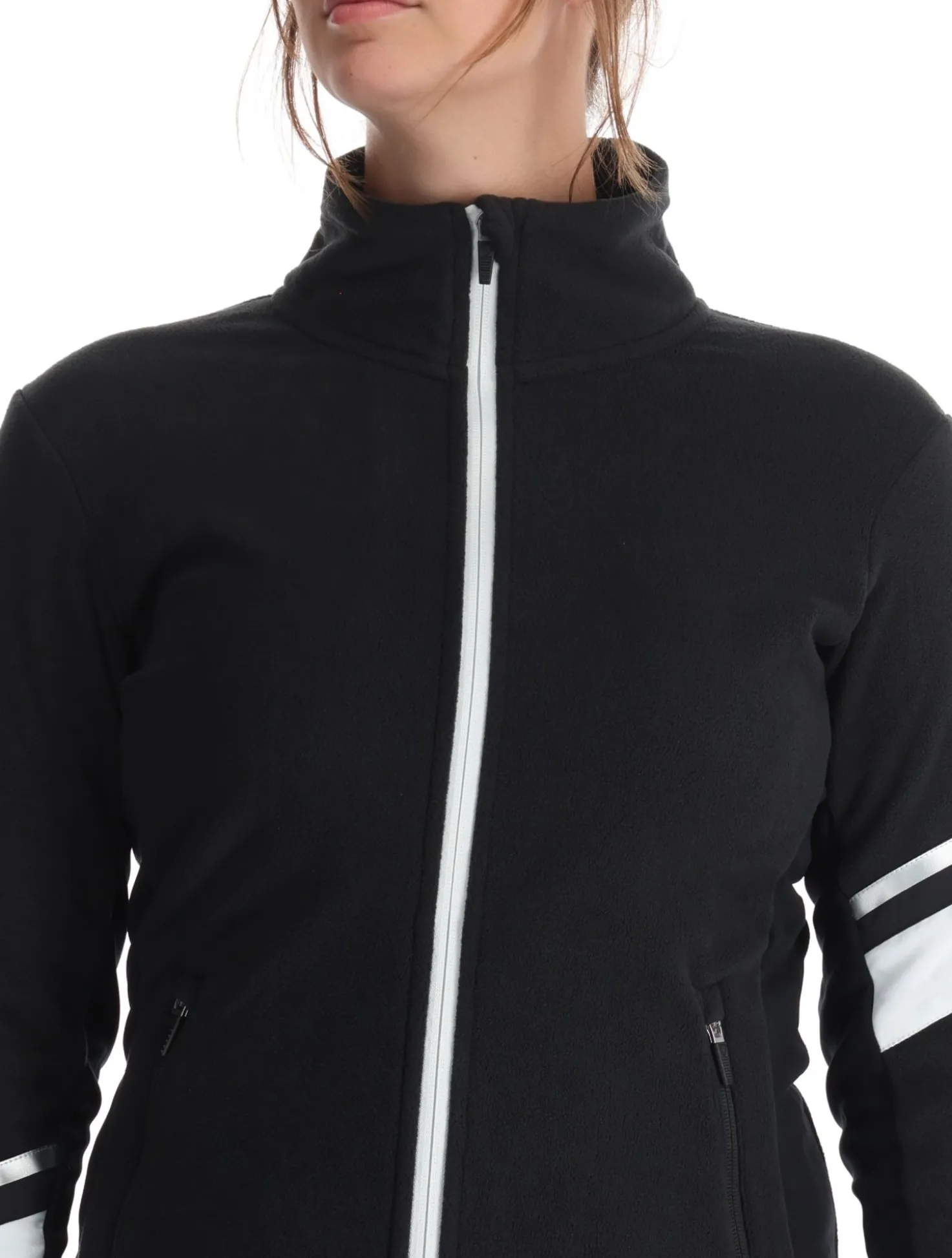W Strawpile Fleece FZ vest dames