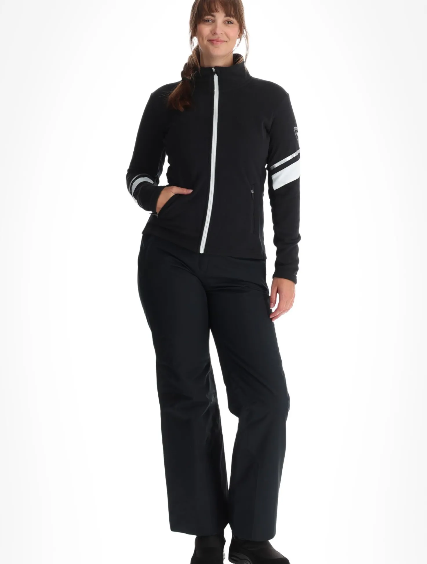 W Strawpile Fleece FZ vest dames
