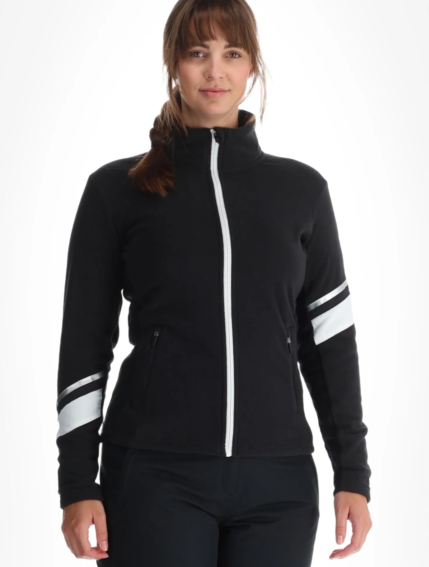 W Strawpile Fleece FZ vest dames